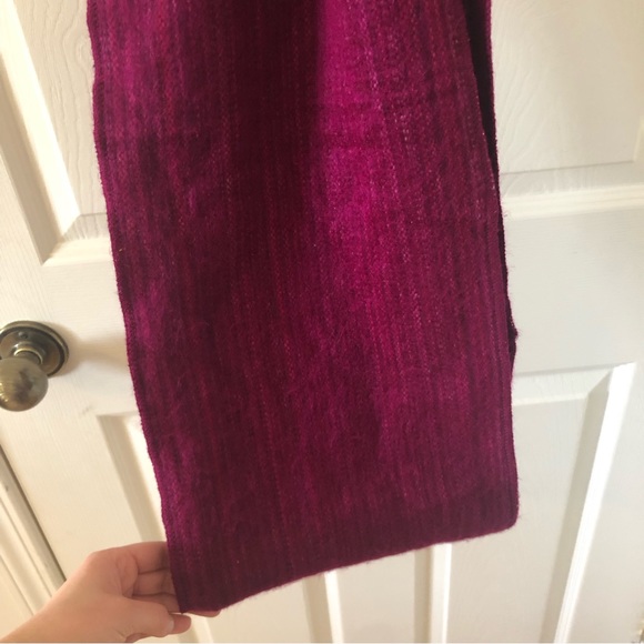 Magenta Wool Infinity Scarf - Picture 3 of 7